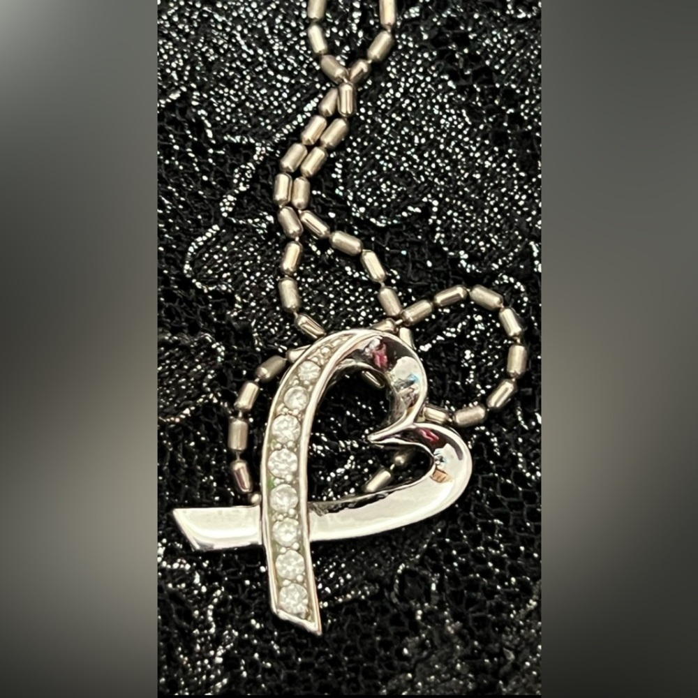 Sterling Silver Heart Pendant Necklace - Picture 6 of 8
